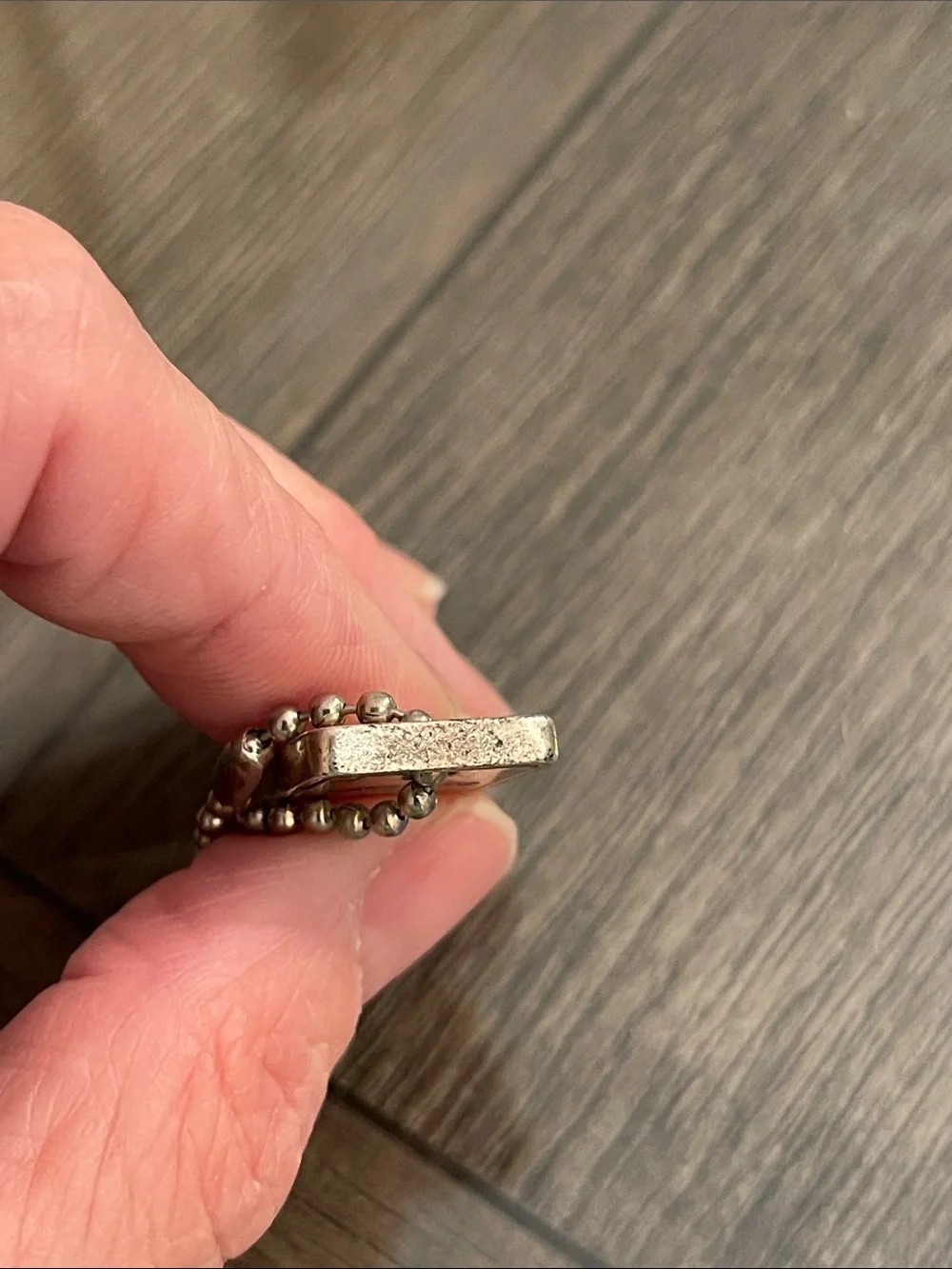 Fossil Brand Key Bag Charm on Ball Chain - Silver-tone
